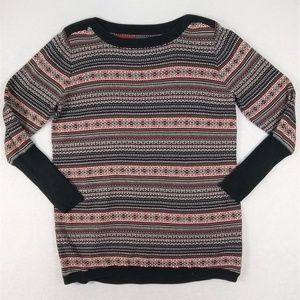 Roots Canada Fair Isle Knit Cotton Sweater